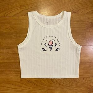 Shein To Each Their Cone Graphic Crop Tank